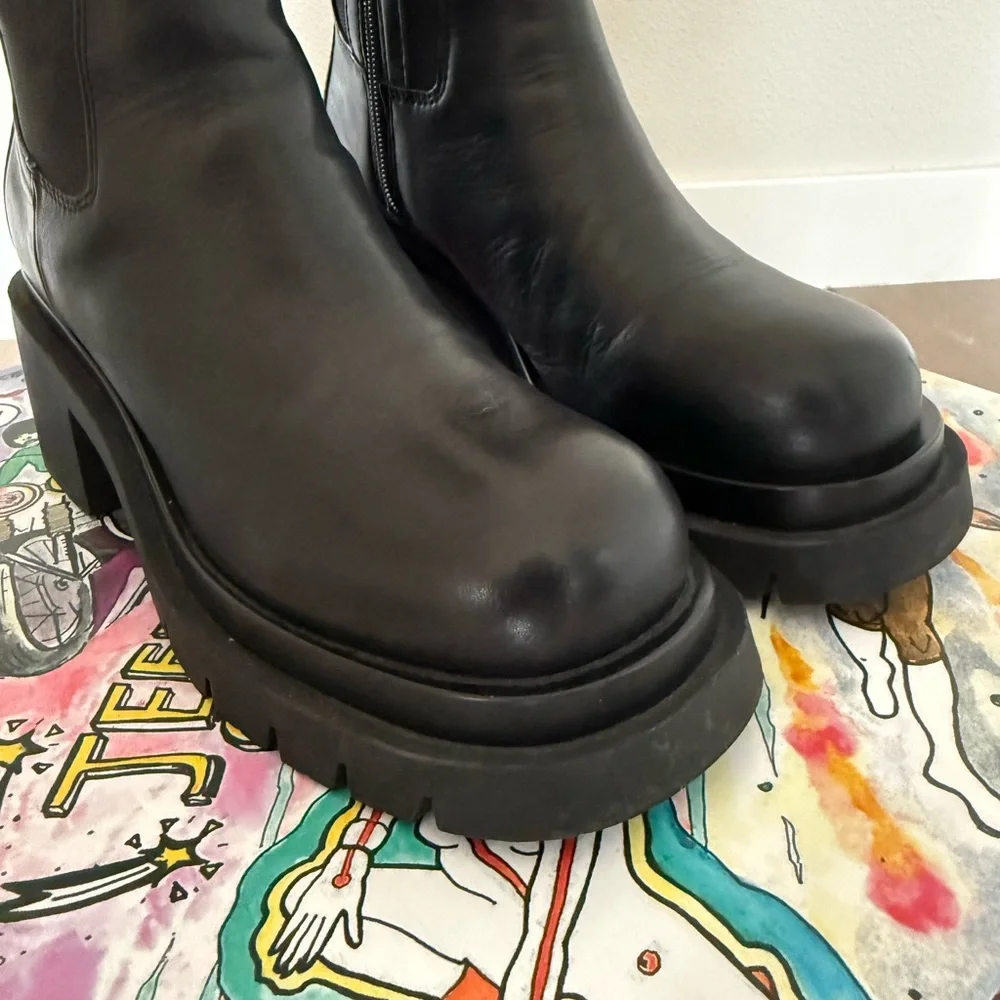 Jeffrey Campbell Lopped Black Leather Boots - Picture 7 of 11
